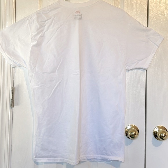 Hanes ComfortSoft White Short Sleeve Tee, Size Large - Picture 6 of 8